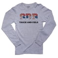 thumbnail image 1 of Serbia Track and Field - Olympic Games - Rio - Flag Men's Long Sleeve Grey T-Shirt, 1 of 2