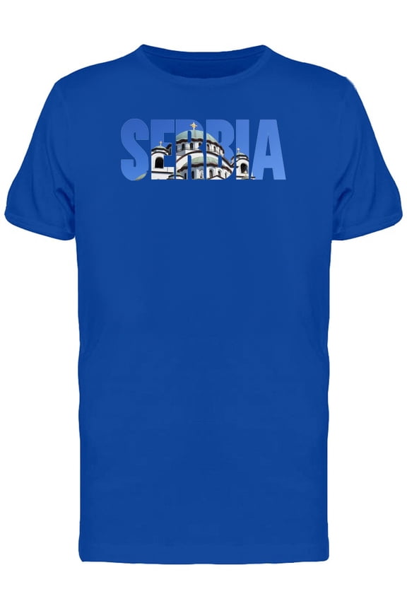 Serbia Travel Lovers Quote T-Shirt Men -Image by Shutterstock, Male Medium