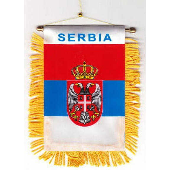 Serbia Window Hanging Flag