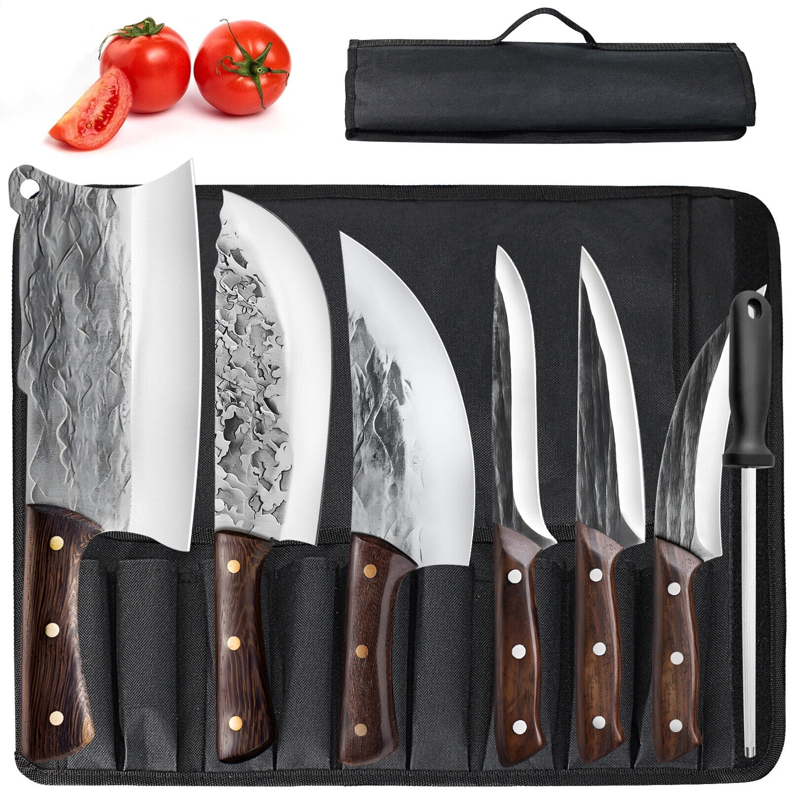 Serbian Butcher Knife Hand Kitchen Chef Knife Set Cleaver