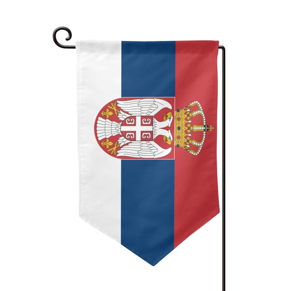 Serbian Flag Garden Flag Double Sided Small Flag Yard Home Decorative Flags Banner 12.5 x 18 Inch Sharp Corner