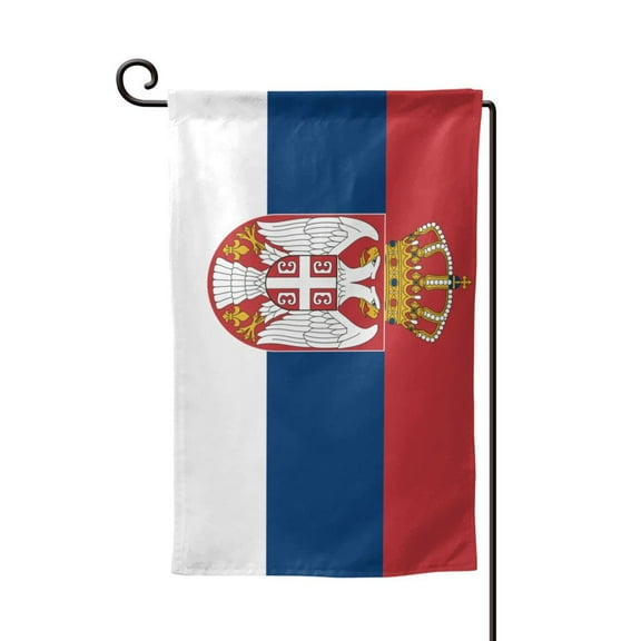 Serbian Flag Garden Flag Double Sided Small Flag Yard Home Decorative Flags Banner 12.5 x 18 Inch Square