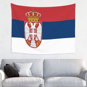 Serbian Flag Tapestry For Bedroom Aesthetic Tapestries Wall Hanging 29" X 37"