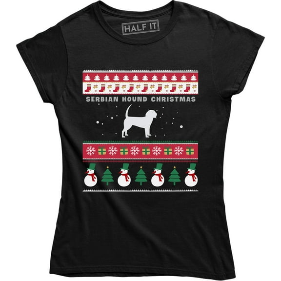Serbian Hound Christmas - Xmas Holiday Dog Lover Women's T-Shirt