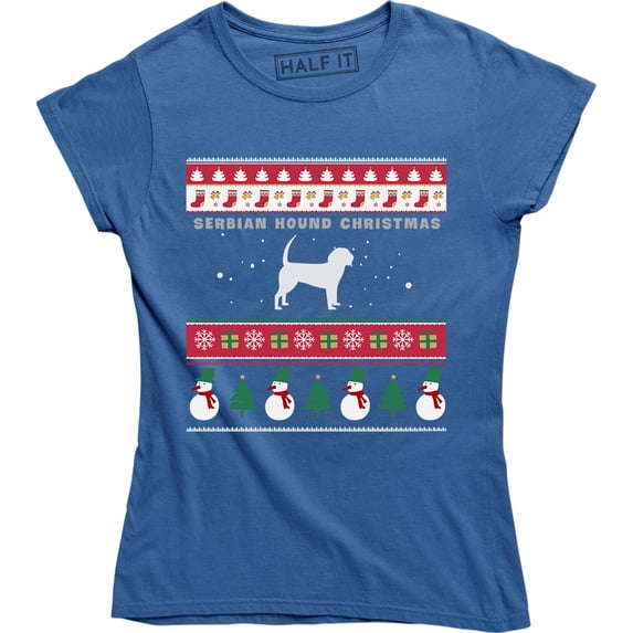 Serbian Hound Christmas - Xmas Holiday Dog Lover Women's T-Shirt