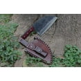 thumbnail image 1 of Serbian® Razor Sharp Cleaver Handforged Carbon Steel Chef Knife 3-layer with Leather Sheath, 1 of 4
