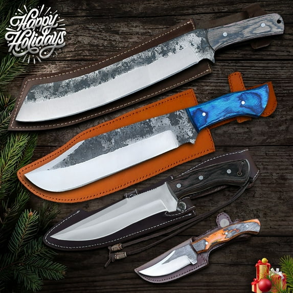 Serbian® Tribunal Phantom Knife Gift Set for Holidays, Camping Kitchen Knives For Meat Vegetable Cutting Tools, Outdoor Knife Gift, Knife For Camper, Knife For Hunters, Full Tang Knives