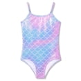 thumbnail image 1 of Serdomi Girls Adjustable Double Strap Swimsuit for Kids Iridescent Scale Print One-Piece Bathing Suit Size 8, 1 of 7