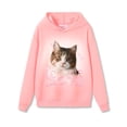 thumbnail image 1 of Serdomi Girls Hoodie Stylish Pink Cute Cat Sweatshirts -Soft Long Sleeve Pullover Shirt Tween Size 12/14, 1 of 7