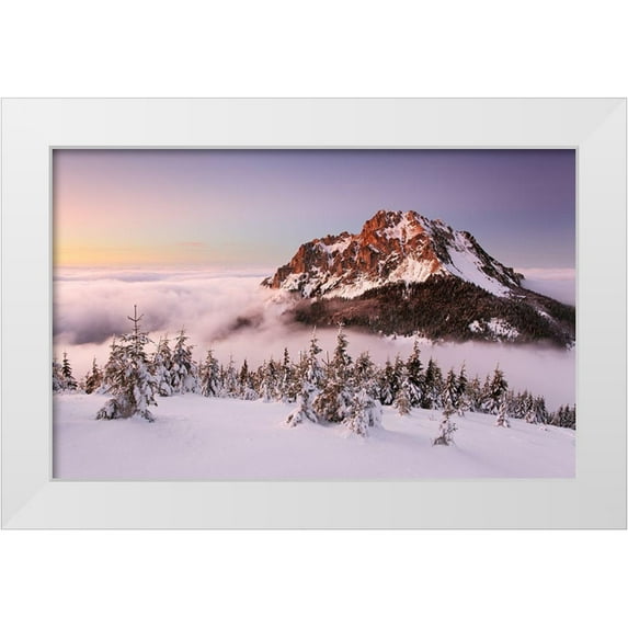 Sereda, Tomas 32x22 White Modern Wood Framed Museum Art Print Titled - Rozsutec Peak