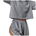 thumbnail image 1 of Sereluxe Pajama Set, Sereluxe Soft and Pajama Set, Side Split Short Pajama Set, Striped Split Short Pajama Set,Size L, 1 of 7