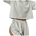 thumbnail image 1 of Sereluxe Pajama Set, Sereluxe Soft and Pajama Set, Side Split Short Pajama Set, Striped Split Short Pajama Set,Size M, 1 of 9