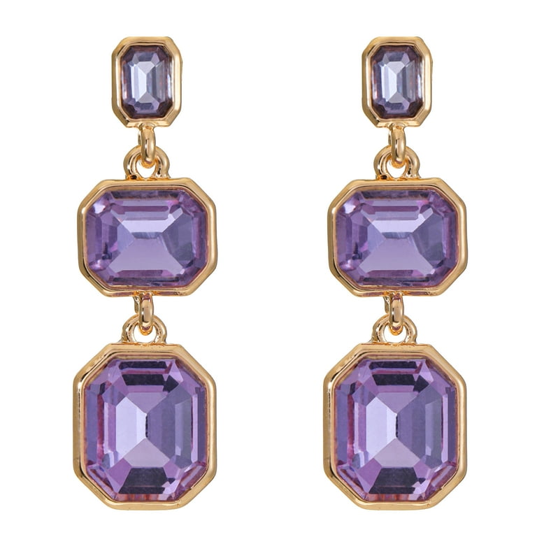 Crystal gem earrings clearance