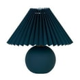 thumbnail image 1 of Brightech Serena 10" Ceramic LED Table Lamp - Retro Asian-Inspired Globe Base with Pleated Shade - Compact, Energy-Efficient Light for Rustic, Boho, and Eclectic Decor, 1 of 6