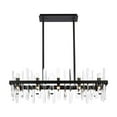 thumbnail image 1 of Serena 36 inch crystal rectangle chandelier in black, 1 of 9