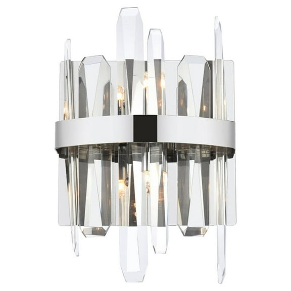 Serena 8 inch crystal bath sconce in chrome