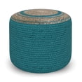 thumbnail image 1 of Simpli Home Serena Contemporary Round Braided Pouf in Dove Gray Cotton, 1 of 4