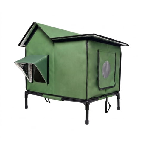 Serenable 1 Elevated Cat House with Raised Legs Outdoor Weatherproof Insulated Pet Shelter Patio Backyard for Small Cats