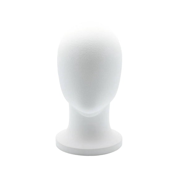 Serenable 1 Pack White Foam Mannequin Head with 40 Pins for Wig Styling Hair Cutting and Cosplay Practice
