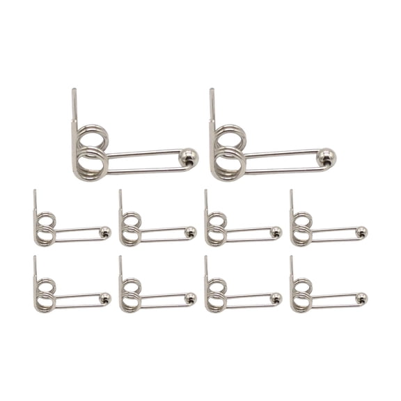 Serenable 10 Pieces Double Twist Spring Replacement Iron Components Carbon Replacement Uniform Surface Anti-Rust Suitable for Salon Home Care 28mm