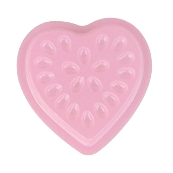 Serenable 100Pcs Eyelash Extension Glue Tray Eyelash Drop Tray Heart Shape Grafting Eyelashes Tray with Base Flower Girl Home dark pink