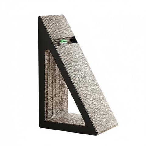 Serenable 2 Pack Cardboard Cat Scratcher Corrugated Scratching Board with Vertical Ramp and Catnip for Playful Felines