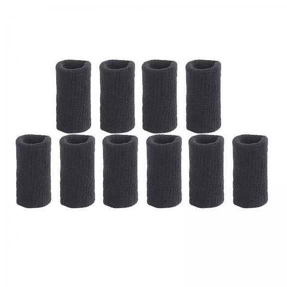 Serenable 2x10Pcs Finger Protector Elastic Comfortable for Baseball Badminton Cycling Black