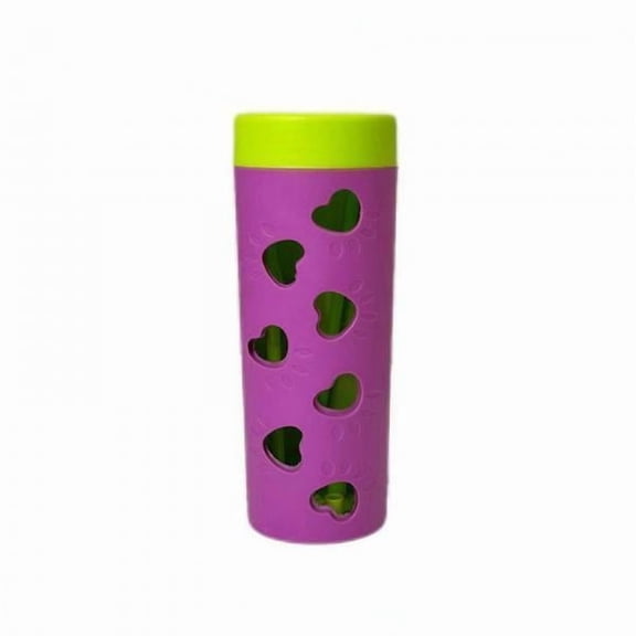Serenable 2xDog Food Puzzle Feeder Cylindrical Food Puzzle Roller Bite-Resistant Rolling Treat Dispenser Dogs, Chickens, Backyard 2 Pcs
