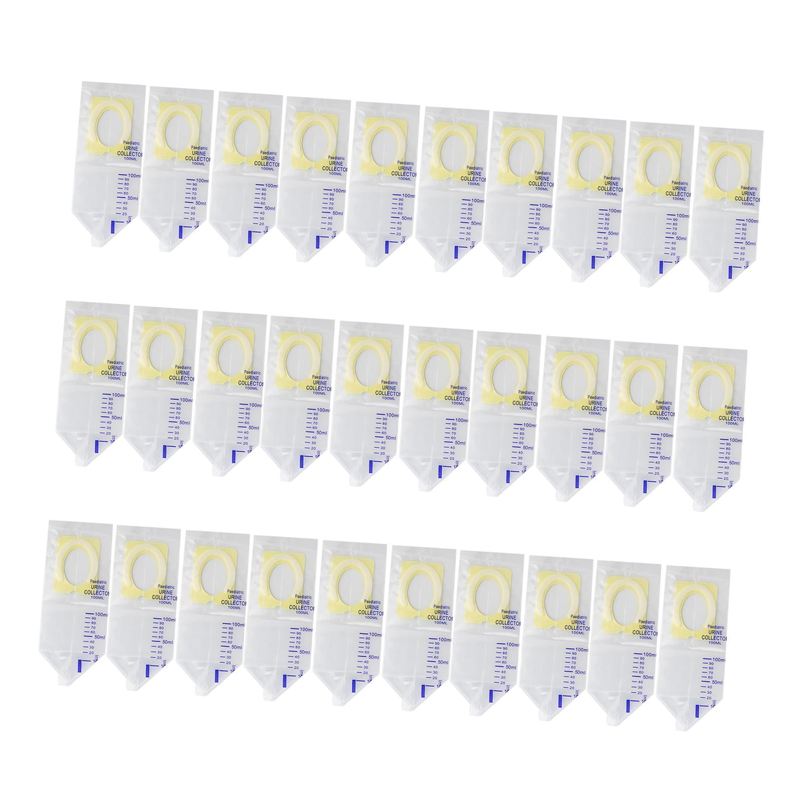 Serenable 30 Pieces Pediatric Urine Bags Child Clear Urine Catchers for Camping Travel 100 ml