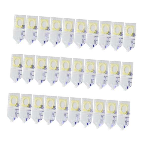 Serenable 30 Pieces Pediatric Urine Bags Child Clear Urine Catchers for Camping Travel 100 ml
