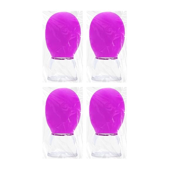 Serenable 4Pcs Cupping Cup Cupping Device Face Cupping Cup Set for Arm Muscle Shoulder violet