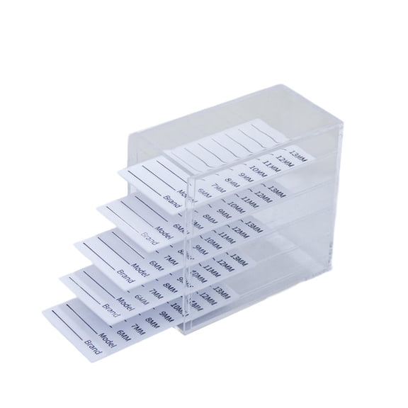 Serenable 5 Layers Eyelash Storage Box False Eyelash Pallet Tools Case Sturdy Shatterproof Makeup Organizer for Grafting Lash Extension white