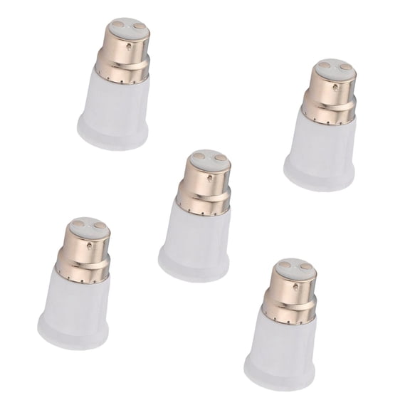 Serenable 5 Pieces B22 to E27 Adaptor to Screw Practical Height 2.56" Bulb Socket Fixture Bulb Holder Home Lighting Accessories