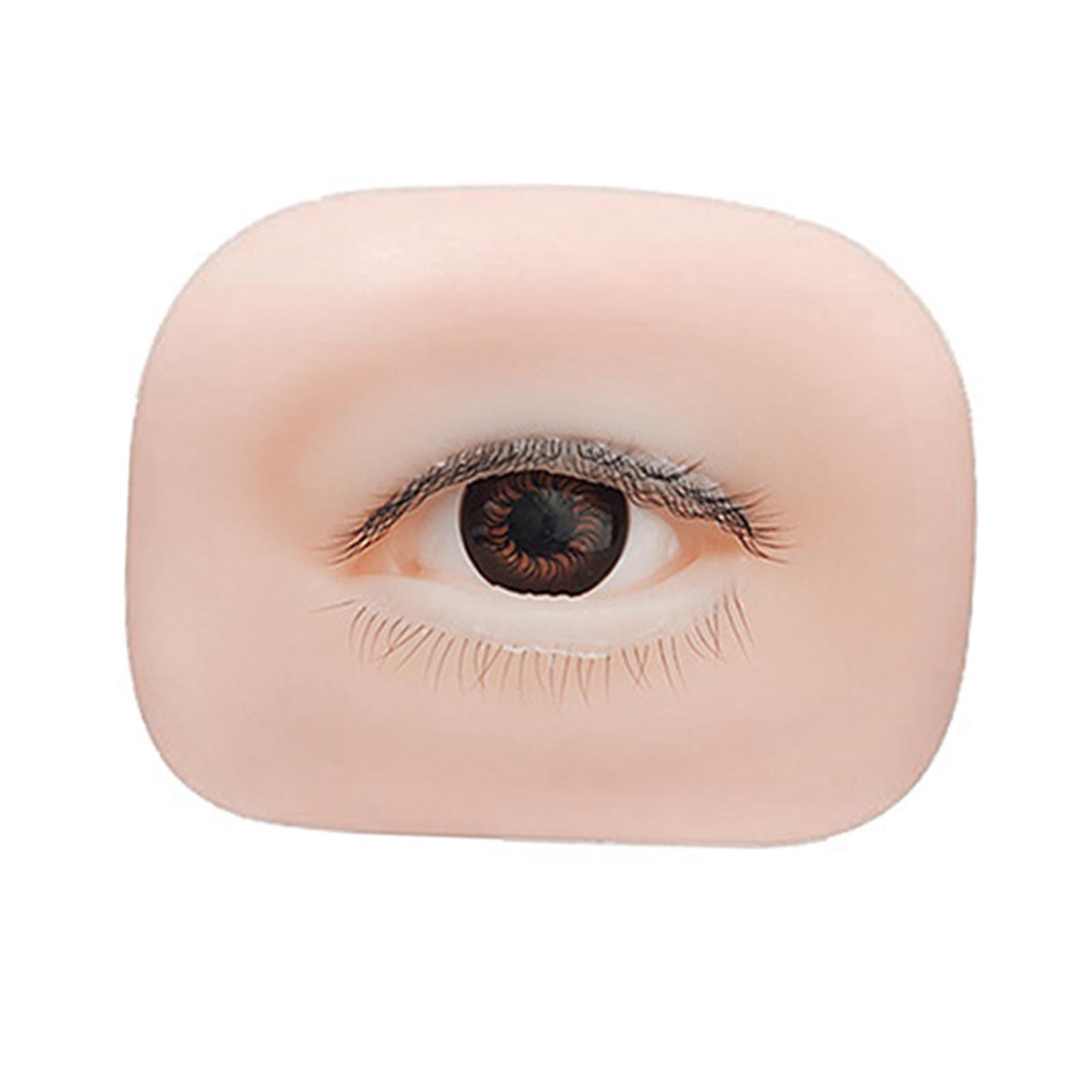 Serenable 5D Silicone Eye Model Practice Three Layer Upper Eyelash Practice Model Professional for Eyelash Extension for Artists Salon Left Eye