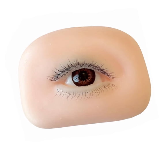 Serenable 5D Silicone Eye Model Practice Three Layer Upper Eyelash Practice Model Professional for Eyelash Extension for Artists Salon Right Eye