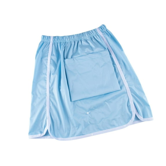 Serenable Adult Diaper Skirt Incontinence Bed Pad,Lightweight Washable Portable with Pocket Skirt Bed Mat for Disabled Bedwetting Blue 3XL