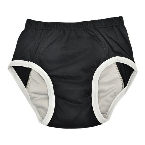 Serenable Adults Diaper Cover Incontinence Leakproof Pants Soft Adults Incontinence Underwear for Long Time Driving Overnight Emergency Black XL