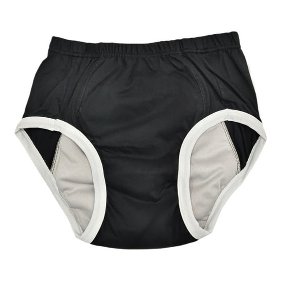 Serenable Adults Diaper Cover Incontinence Leakproof Pants Soft Adults Incontinence Underwear for Long Time Driving Overnight Emergency Black XL