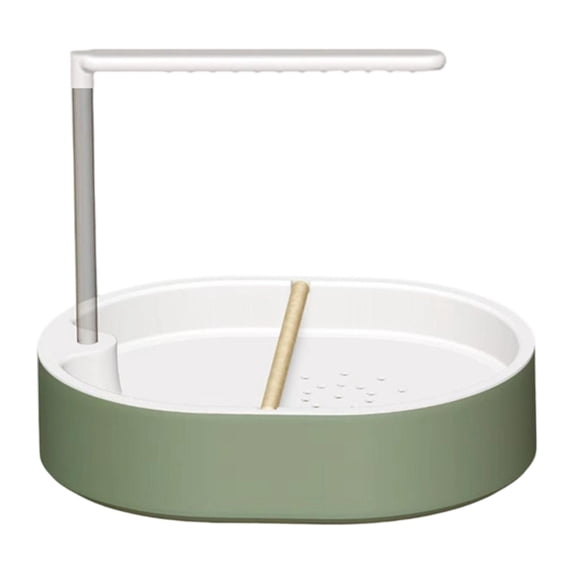 Serenable Automatic Bird Bathtub Parrot Bath Shower Versatile Bathing Conure Indoor Easy to Install Parakeet Bath Tub with Parrot Perch Style B