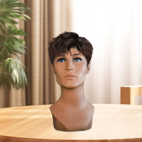 Serenable Bald Male Mannequin Head Display Stand,Multipurpose, Holder Manikin Head for Display Headphone Necklace Hairpieces