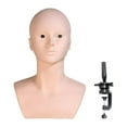 thumbnail image 1 of Serenable Bald Mannequin Head, Holder for Making Styling,Cosmetology Training Head,Multipurpose Display Stand Manikin Head with holder, 1 of 9