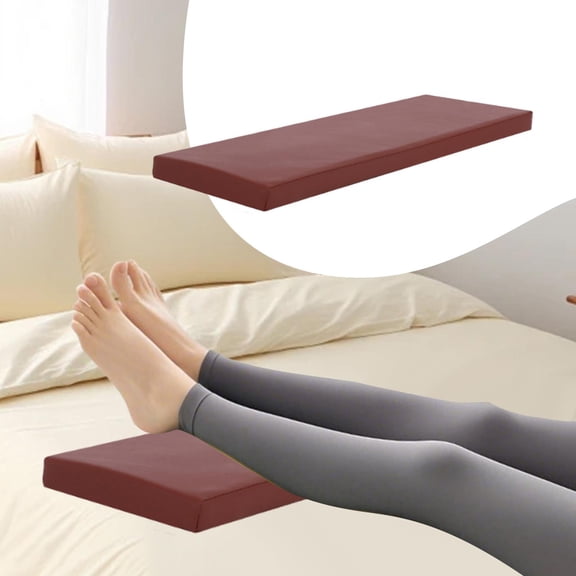 Serenable Bolster Pillow Square Pad Support Sponge PU Leather Rectangular Leg Positioning Pillow for Head Knees Neck Foot Lower Back 50cmx15cmx2.5cm