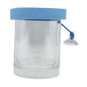 Serenable Box Aquarium Breeder Fine Mesh Separation Round with Holes Lid Hatching Box Transparent for Guppy Fry large blue