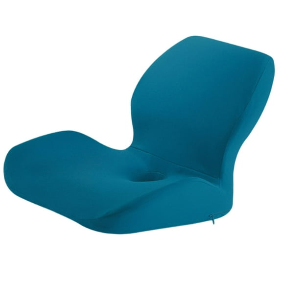 Serenable Car Seat Pad Chair Cushion Multifunction Elastic L Shaped Car Supplies Office Chair Cushion Coccyx Pillow for Home Watching TV Blue