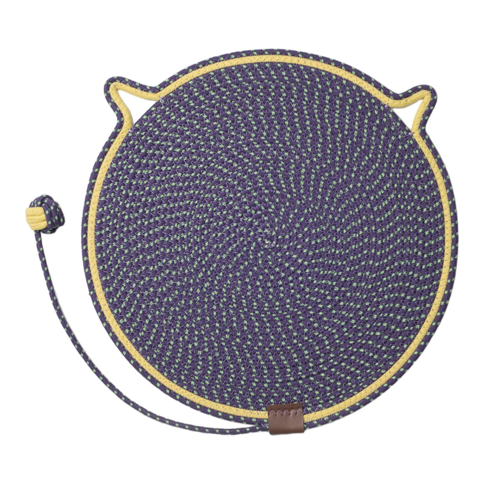 Serenable Cat Scratch Scrapers Scratch Cushions with Toys Grabbing Claw Toys Interactive Cat Toy Ball Scratched Mat for Carpet Household Dark Blue