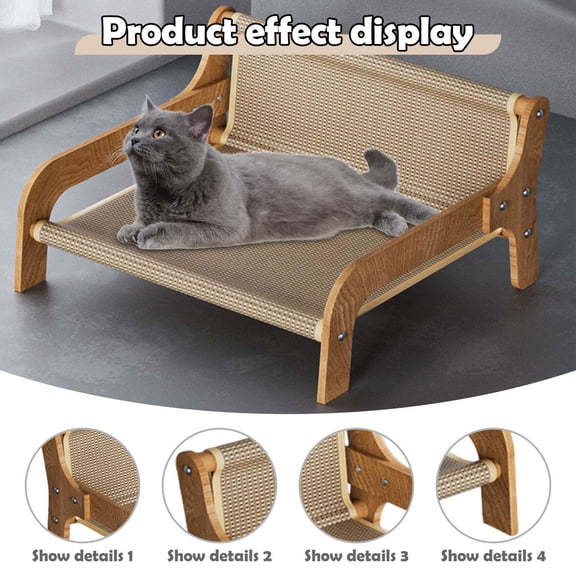Serenable Cat Scratcher Couch Bed Scratch Mat Sofa Shape Modern Cartoon Large 51 x 46 x 28 cm Scratching Toys Pet Furniture for Playing