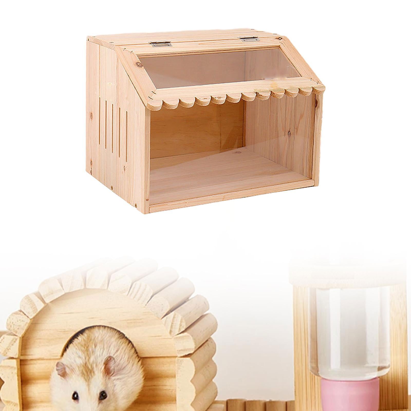 Serenable Chicken Brooder Box Chicken Coop Small Animals Habitat Sturdy Incubator Wood Quail Cage for Birds Quails Hamsters Chick Ducks 40x30x30cm