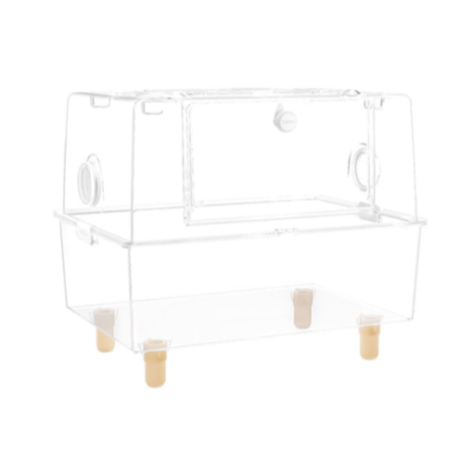 Serenable Clear Hamster Cage Hamster House Small Pets Habitat Small Animal Cage Clear Hamster Habitat Box for Sugar Glider Mice Gerbils