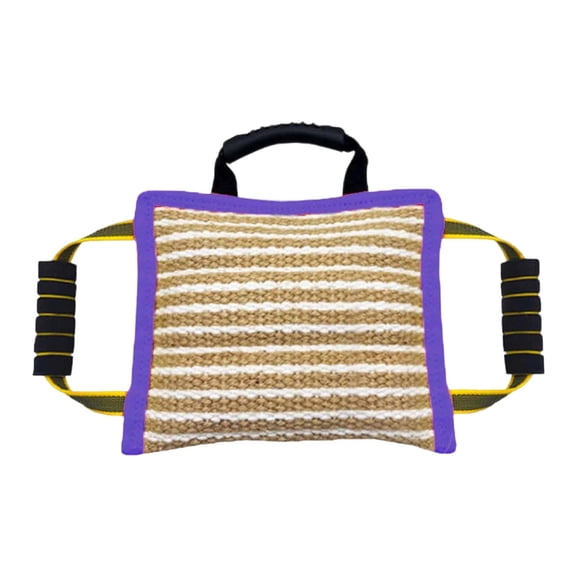 Serenable Dog Bite Pillow Dog Bite Wedge Heavy Duty Protection Handle Grip Design Portable Tear Resistant Dogs Biting Tug Toy Equipment violet