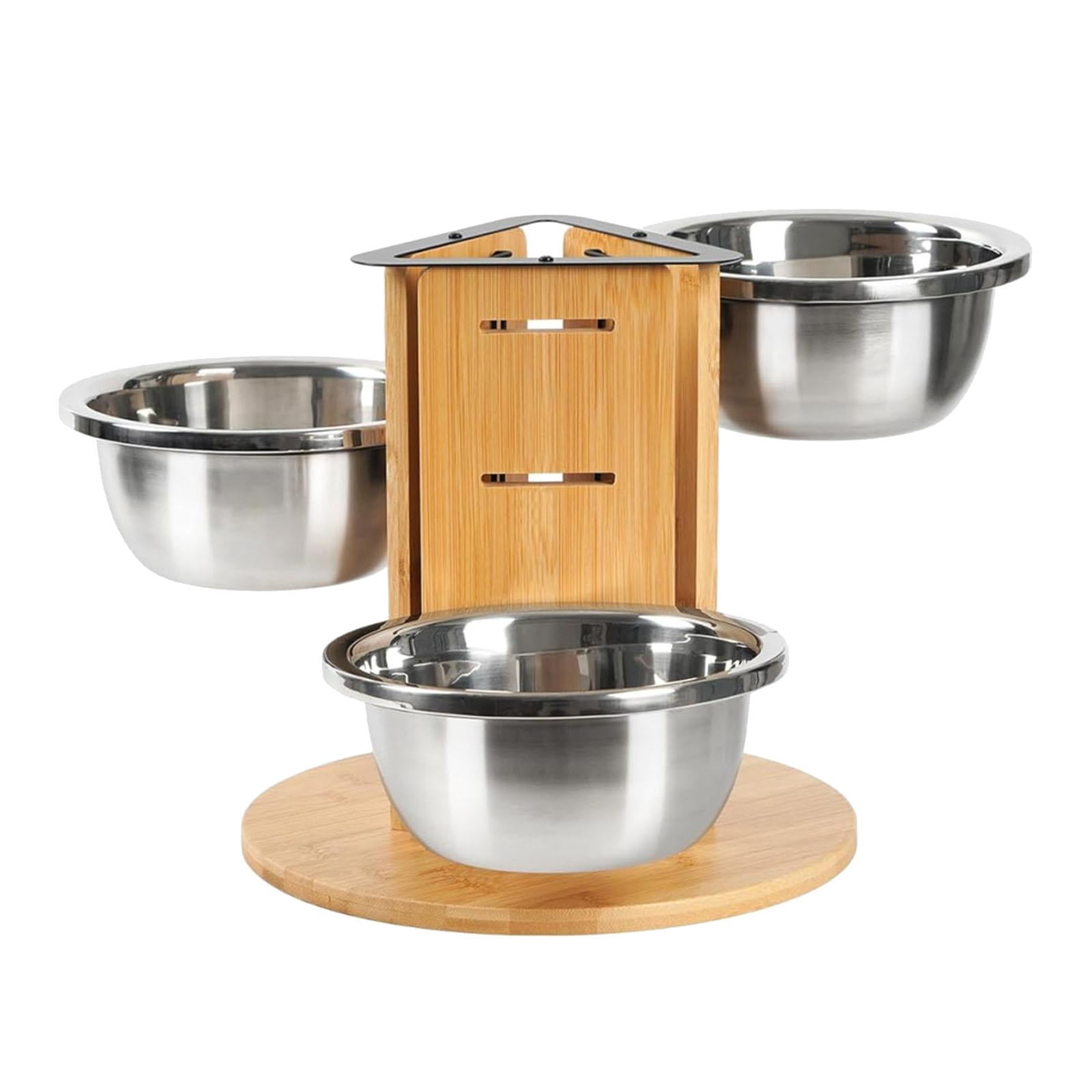 Serenable Elevated Dog Bowls Feeding Bowls Sturdy Portable Easy Care Pet Supplies Pet Feeder Feeding Station for Small Medium Large Dog